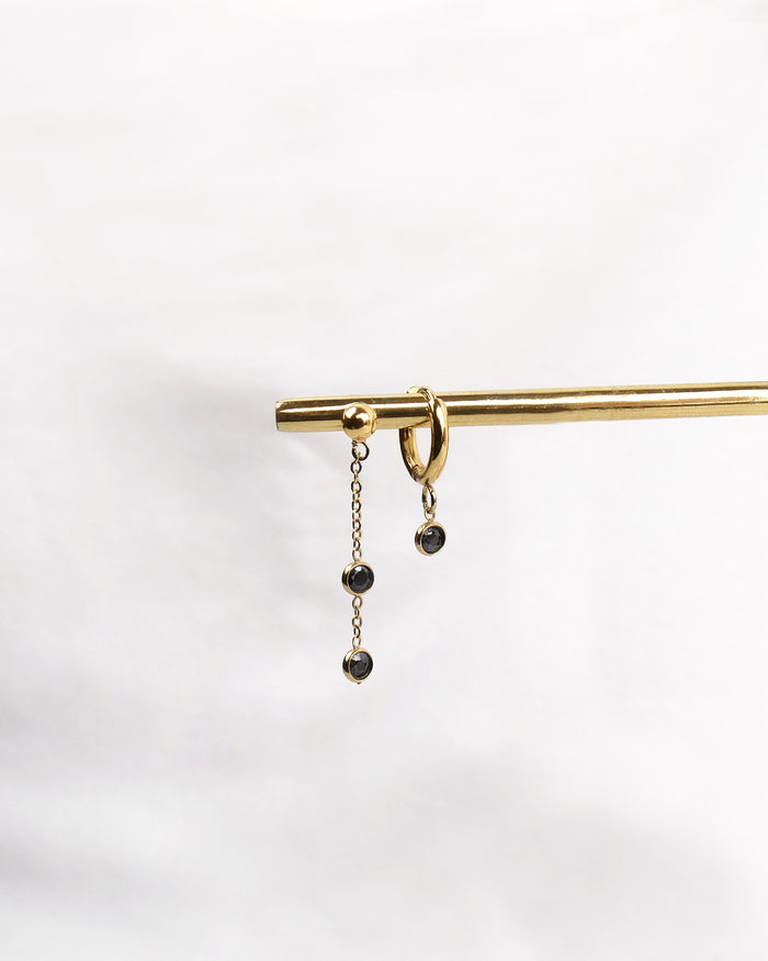Boucles d'oreilles ANGIE - Noir