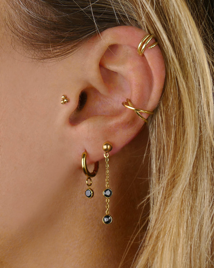 Boucles d'oreilles ANGIE - Noir