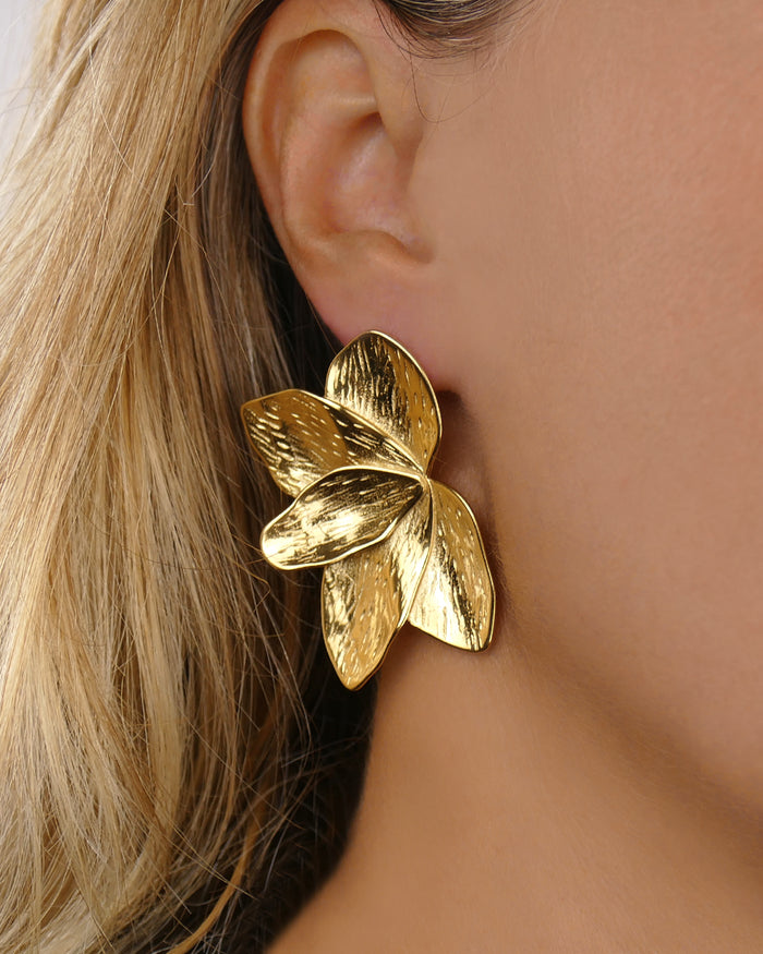Boucles d'oreilles AZALÉE - Doré