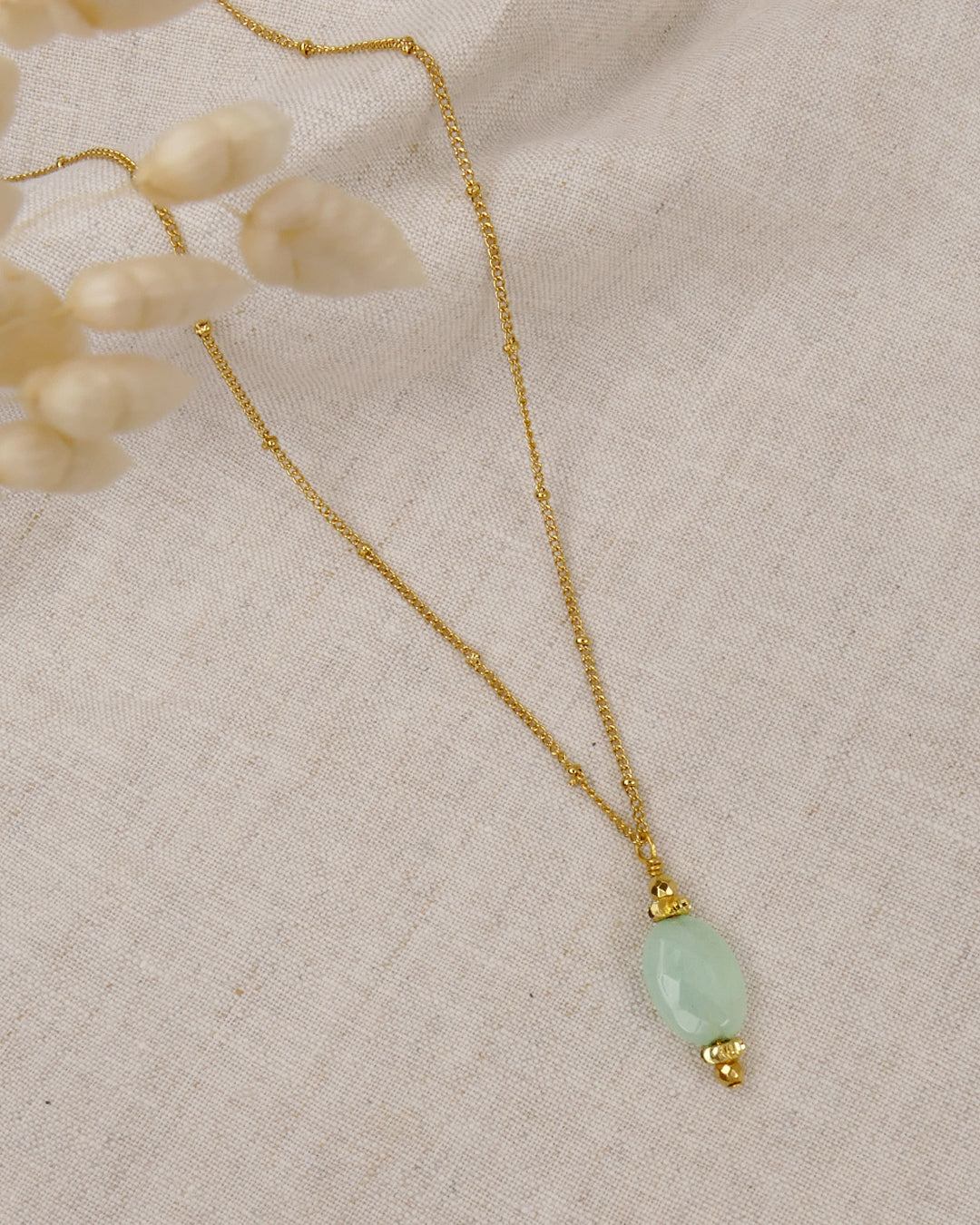 Collier BLISS - Vert Aqua Doré