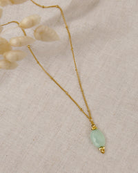 Collier BLISS - Vert Aqua Doré