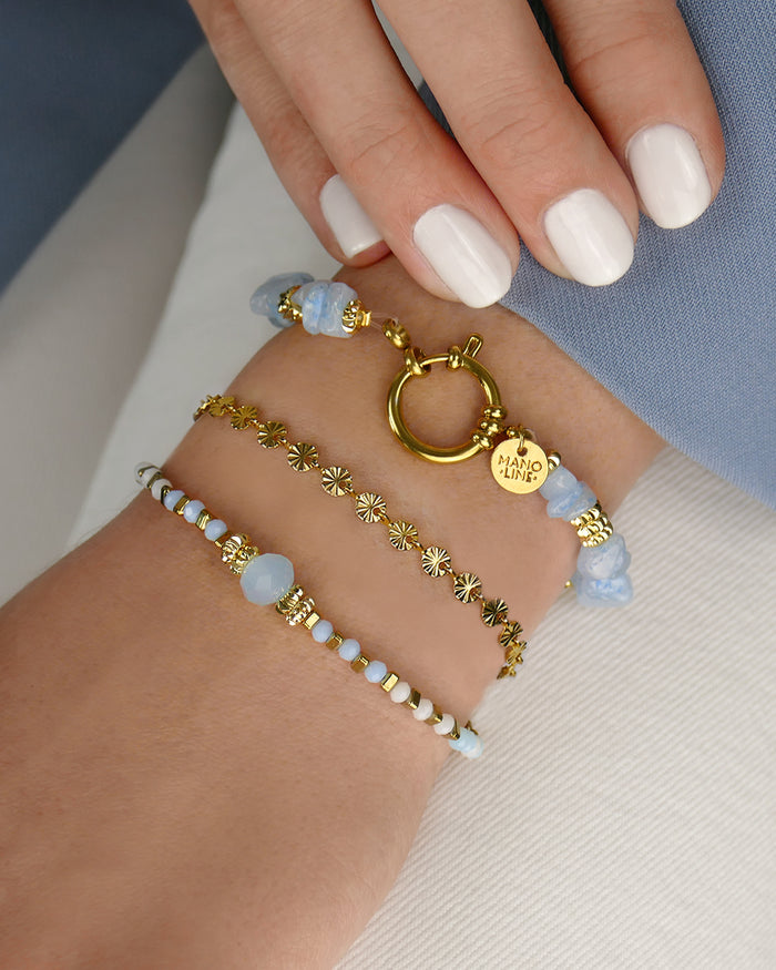 Coffret MATTIA - Bleu ciel Doré