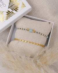 Coffret MATTIA - Bleu ciel Doré