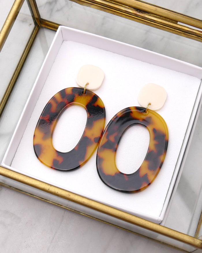 Boucles d'oreilles HOLY - Marron