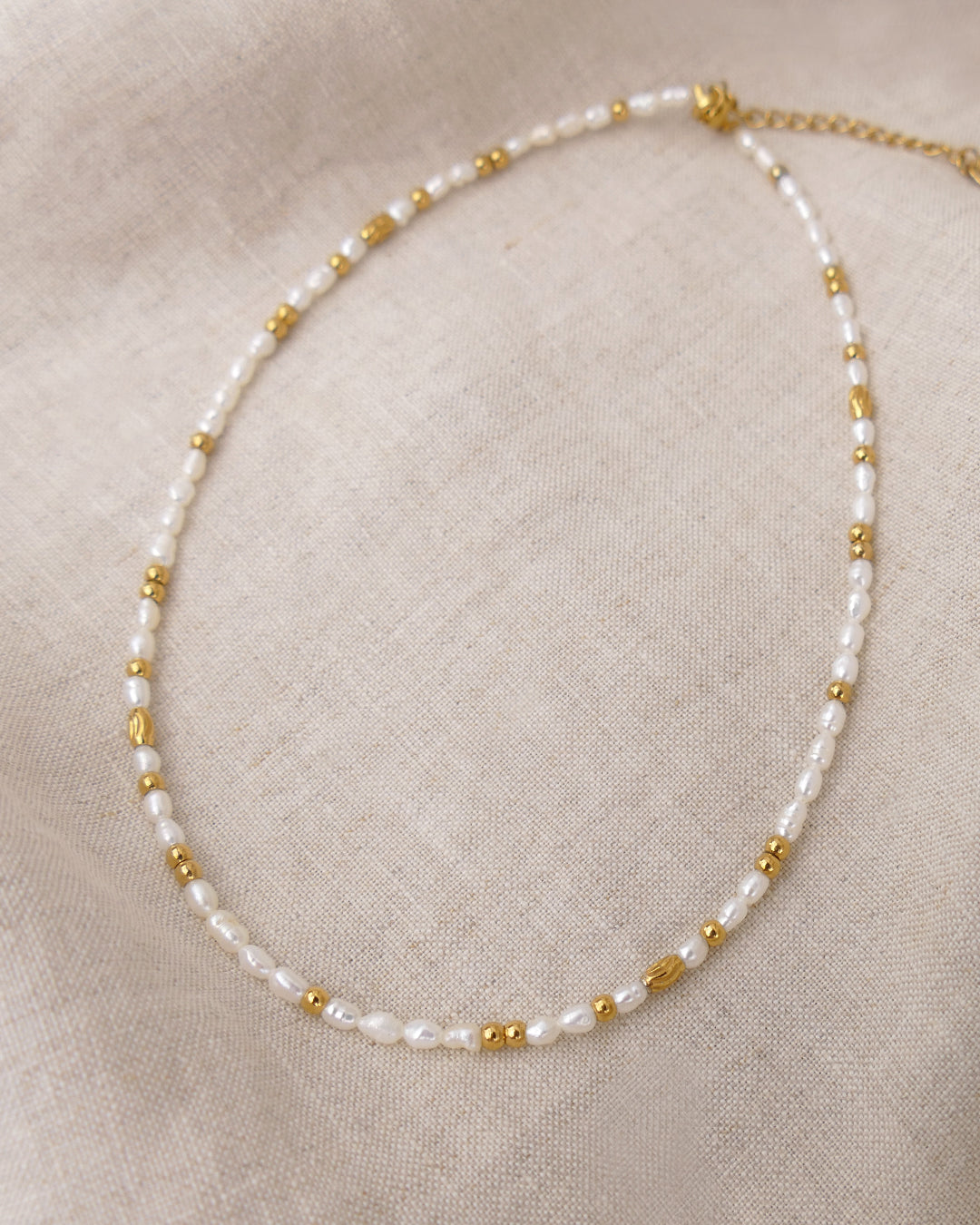 Collier Choker IGUA - Blanc Doré