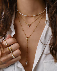 Collier Choker IGUA - Blanc Doré