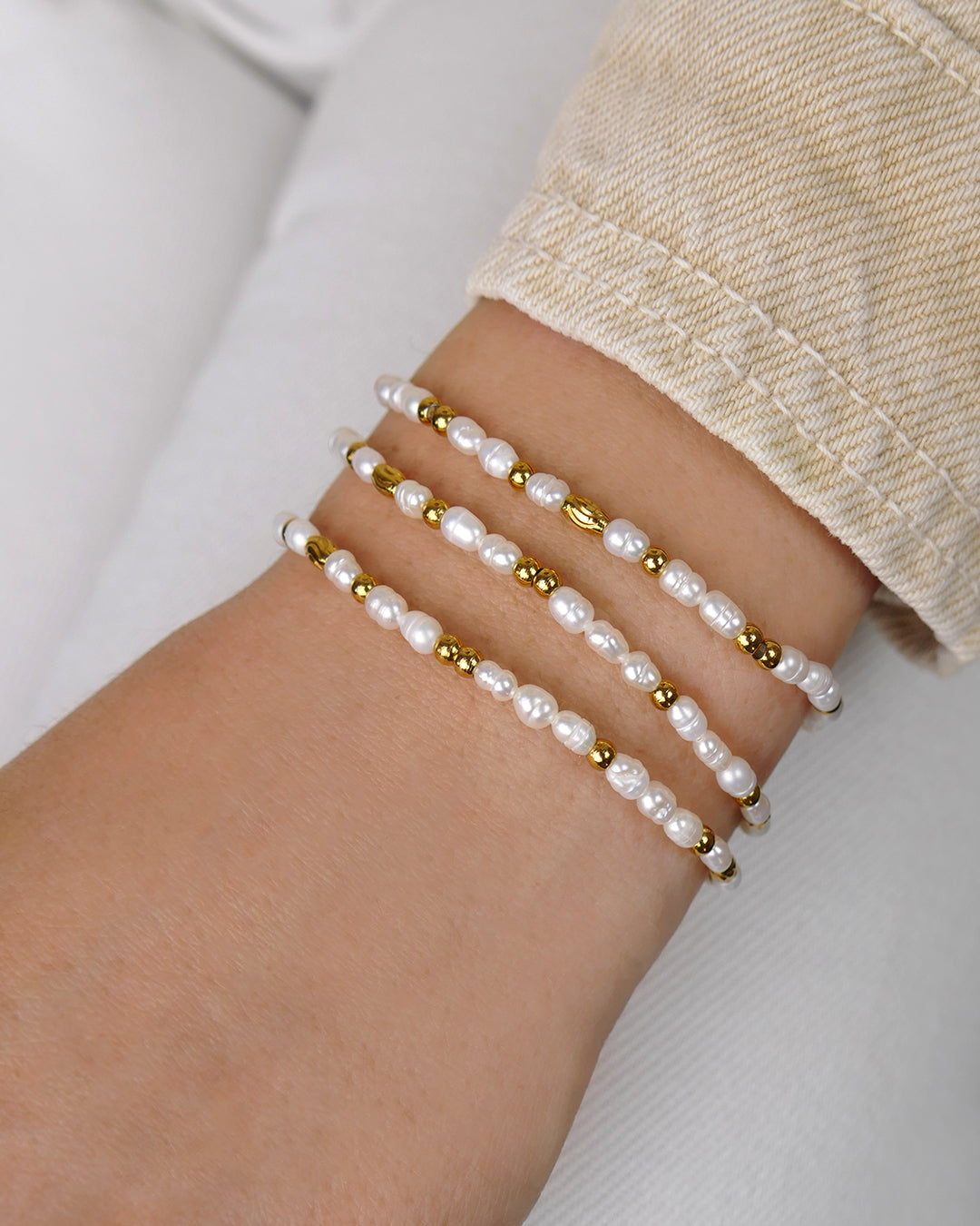 Bracelet IGUA - Blanc Doré