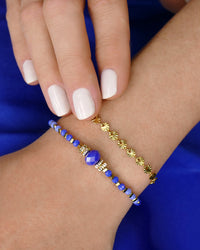 Bracelet INDIRA - Bleu Doré