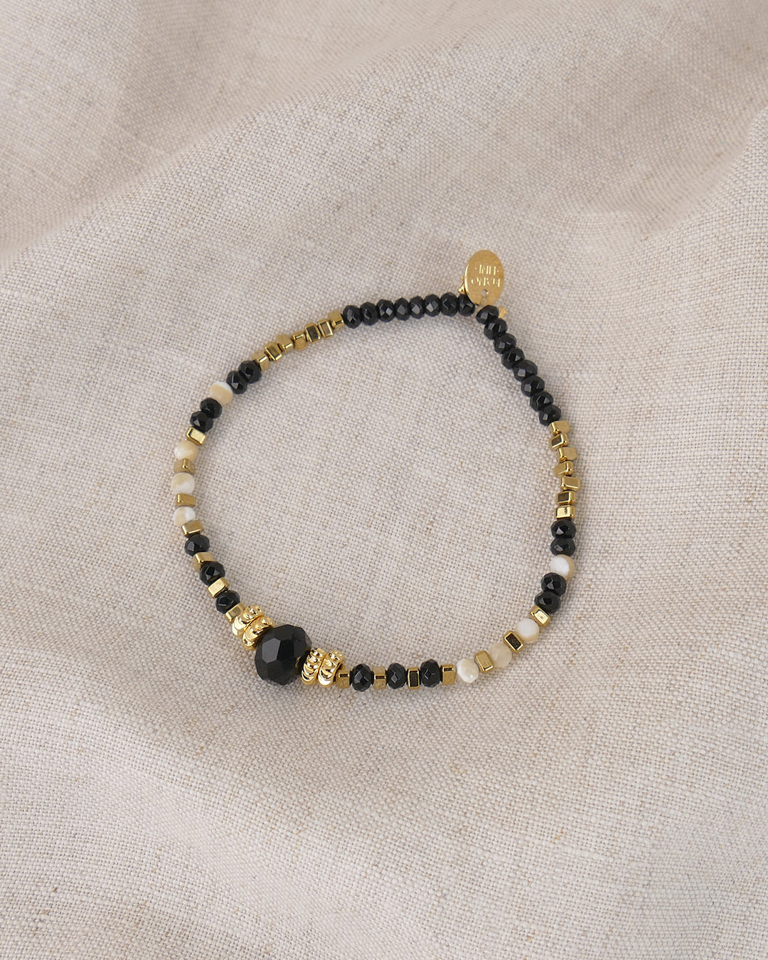 Bracelet INDIRA - Noir Doré