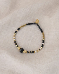 Bracelet INDIRA - Noir Doré