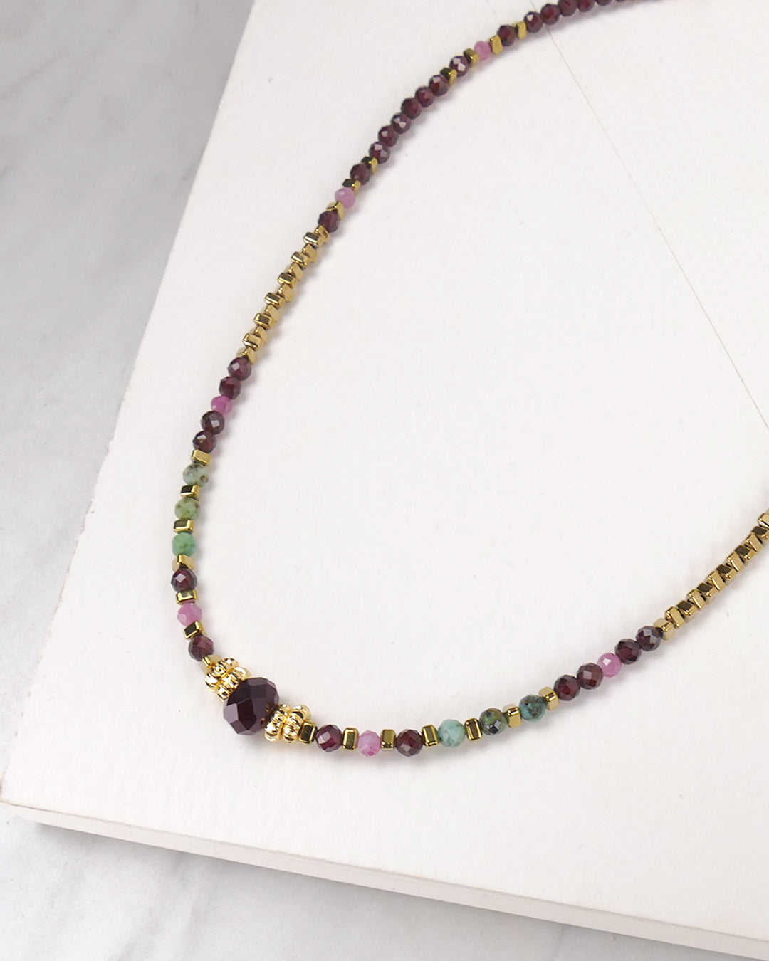 Collier INDIRA - Prune