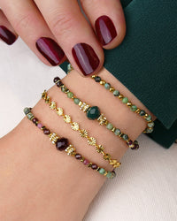 Bracelet INDIRA - Prune Doré