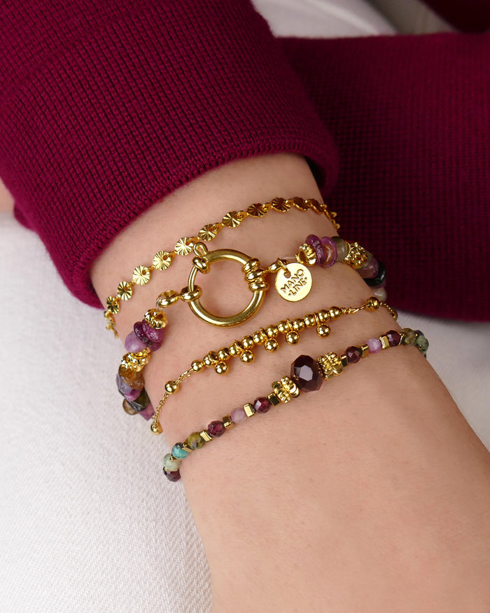 Bracelet INDIRA - Prune Doré