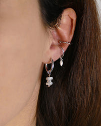 Boucles d'oreilles KYMIE Blanches - Argenté