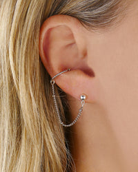 Earcuff + Clou LIVIA - Argenté