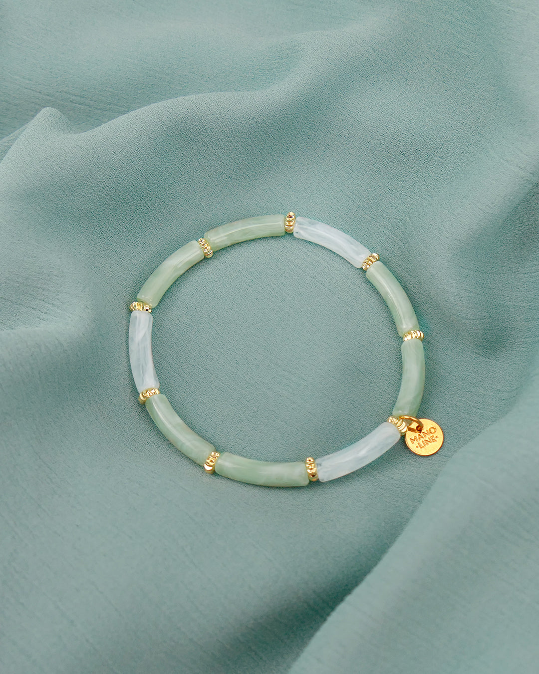 Bracelet MINI BOYA - Vert menthe Doré