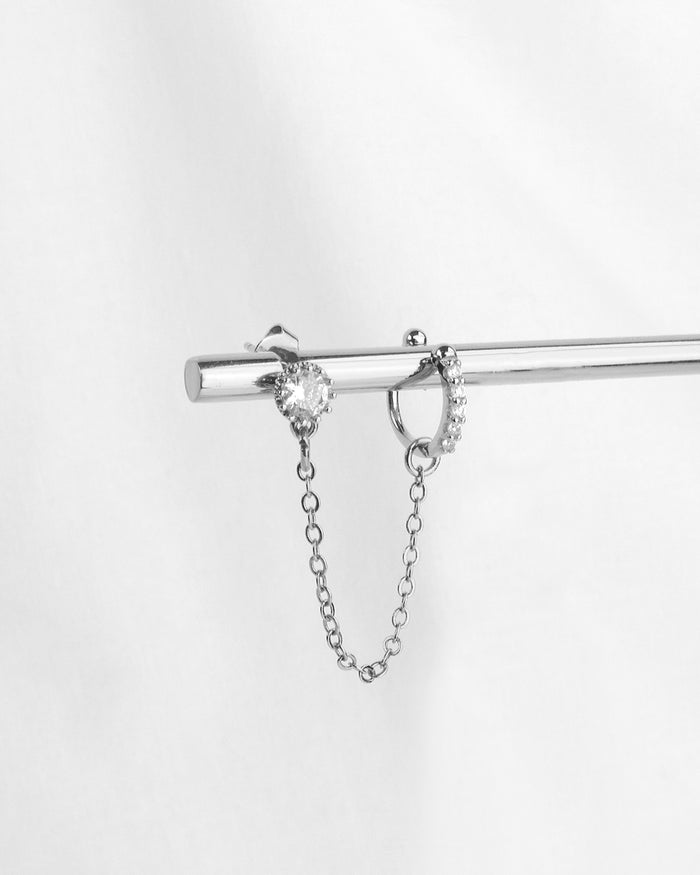 Earcuff + Clou SHINE - Argenté
