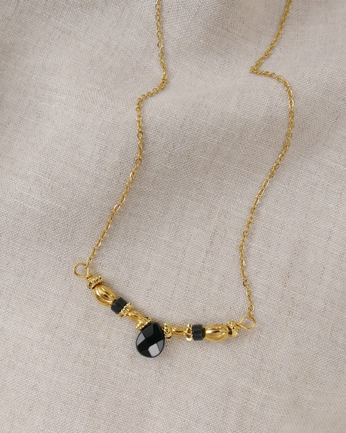 Collier STINA - Noir Doré