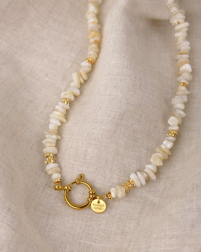 Collier TIAMO - Beige Doré