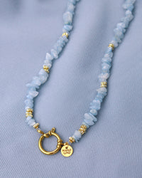 Collier TIAMO - Bleu Ciel Doré
