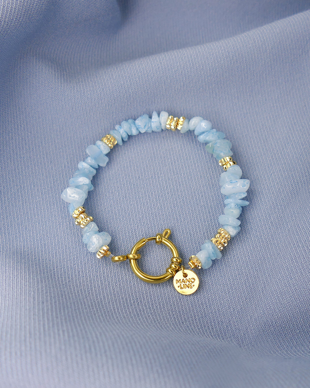 Bracelet TIAMO - Bleu Ciel Doré