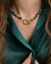 Collier TIAMO - Vert Doré