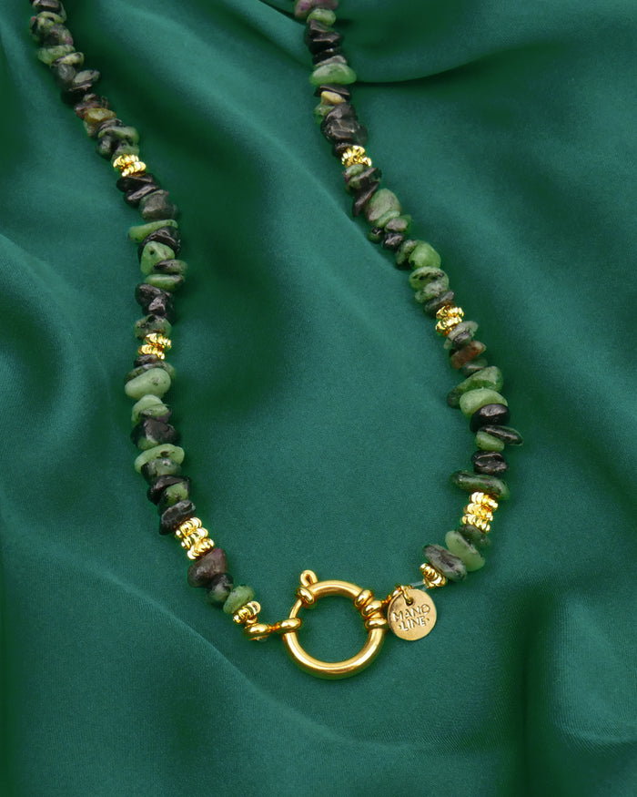Collier TIAMO - Vert Doré