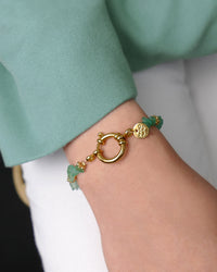 Bracelet TIAMO - Vert menthe Doré