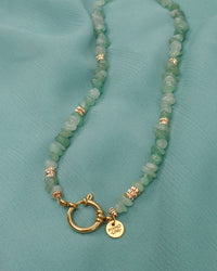 Collier TIAMO - Vert Menthe Doré