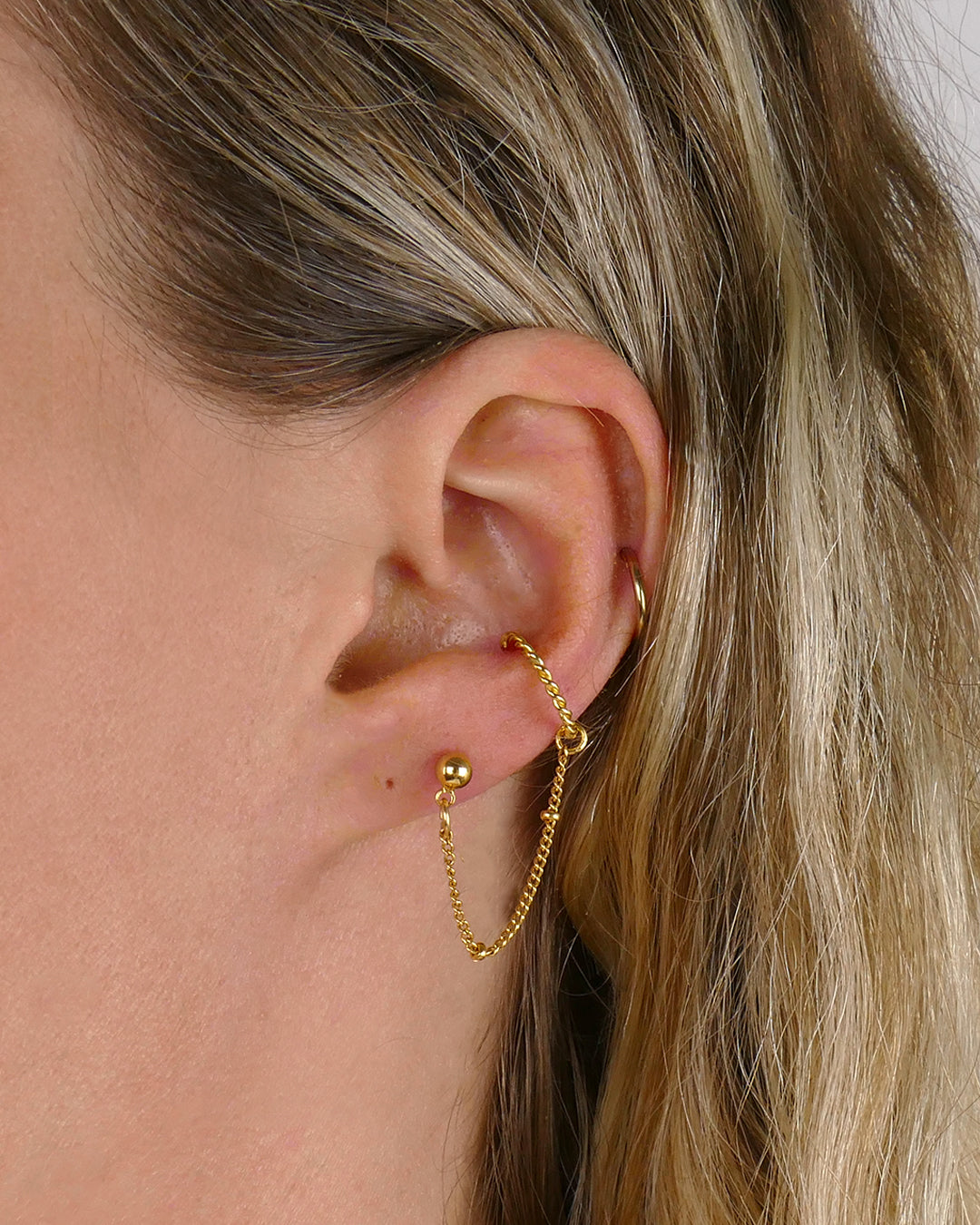 Earcuff + Clou LIVIA - Doré