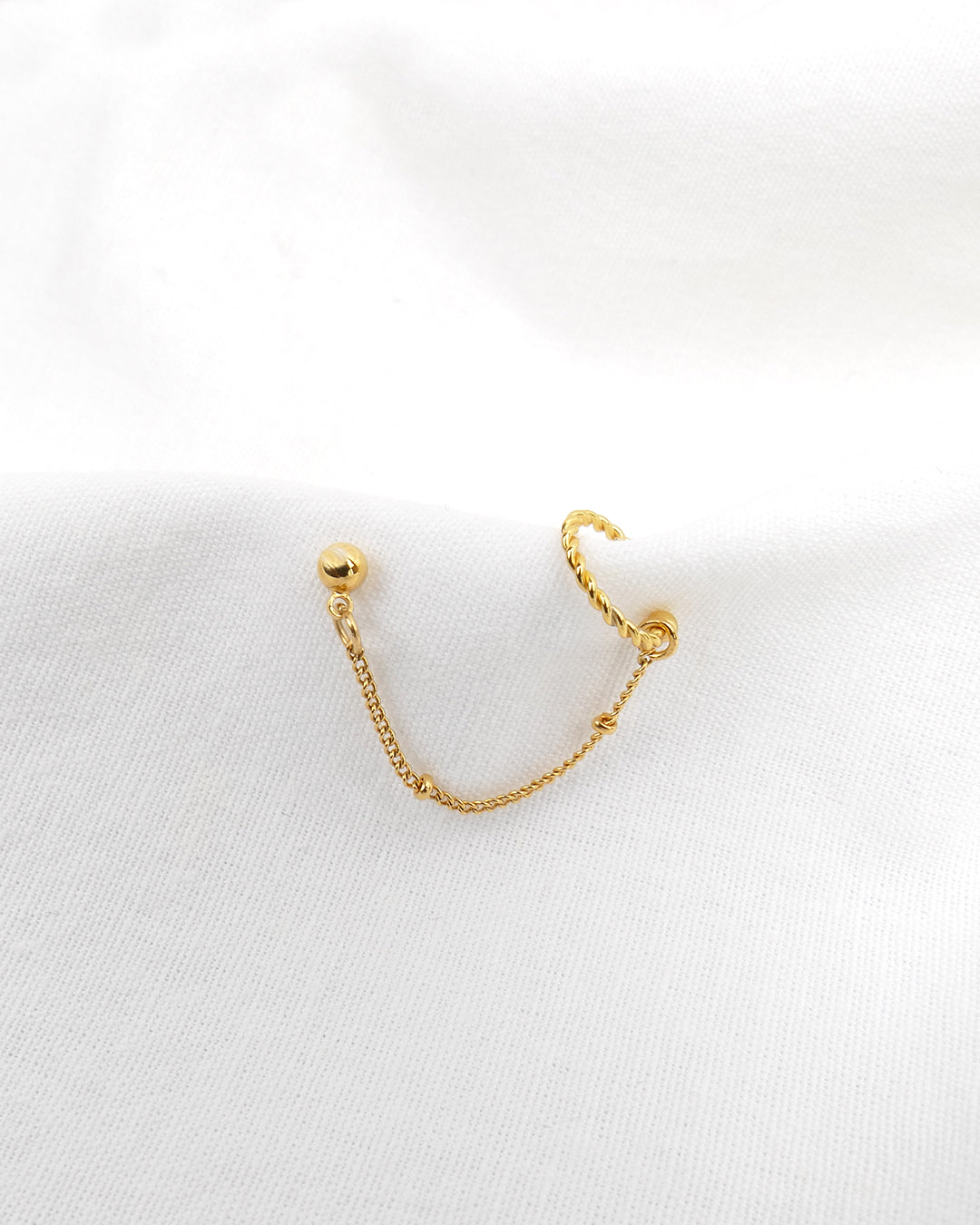 Earcuff + Clou LIVIA - Doré