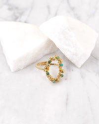 Bague MILAN - Verte Doré