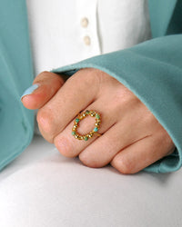 Bague MILAN - Verte Doré