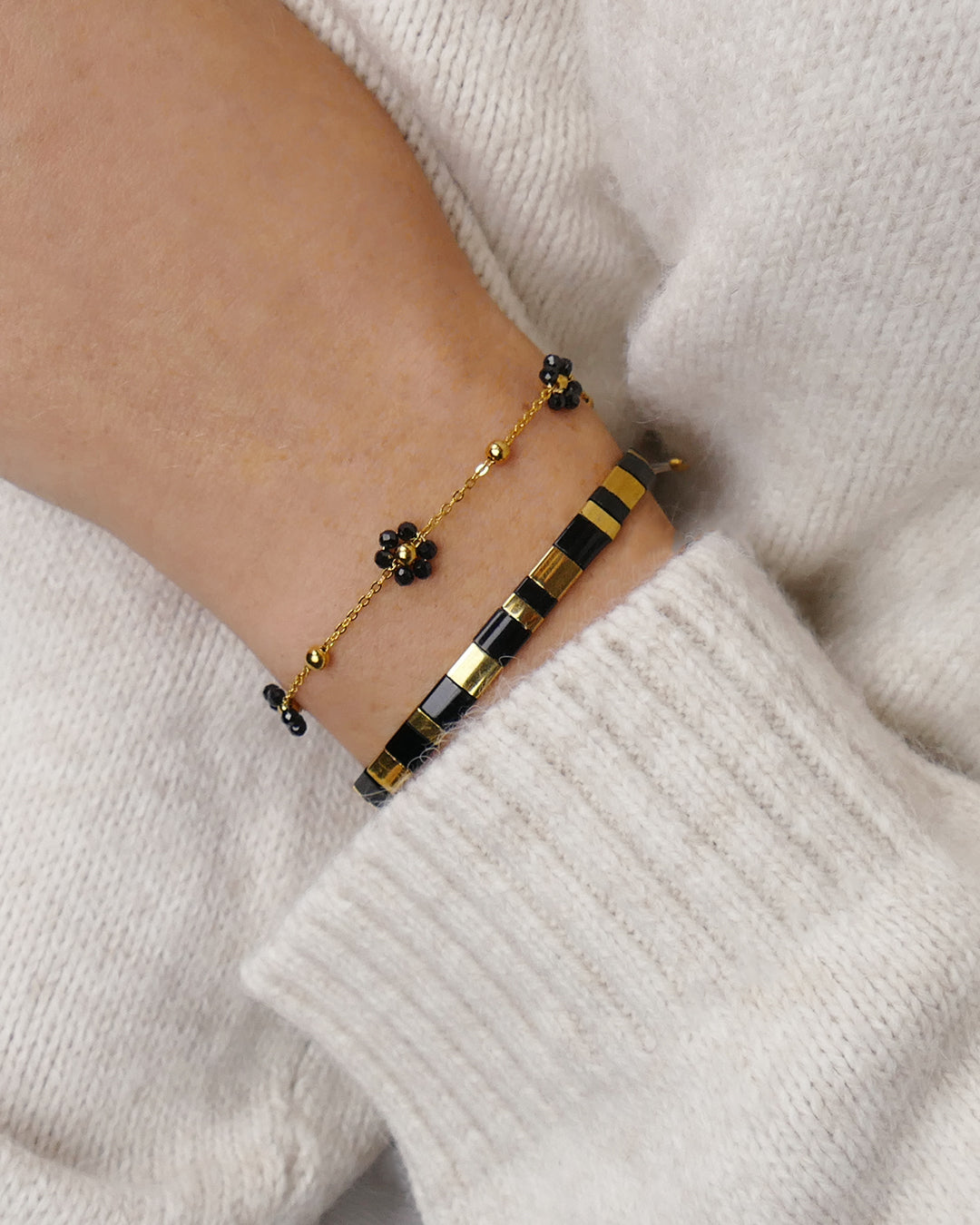 Bracelet PENSÉE - Noir