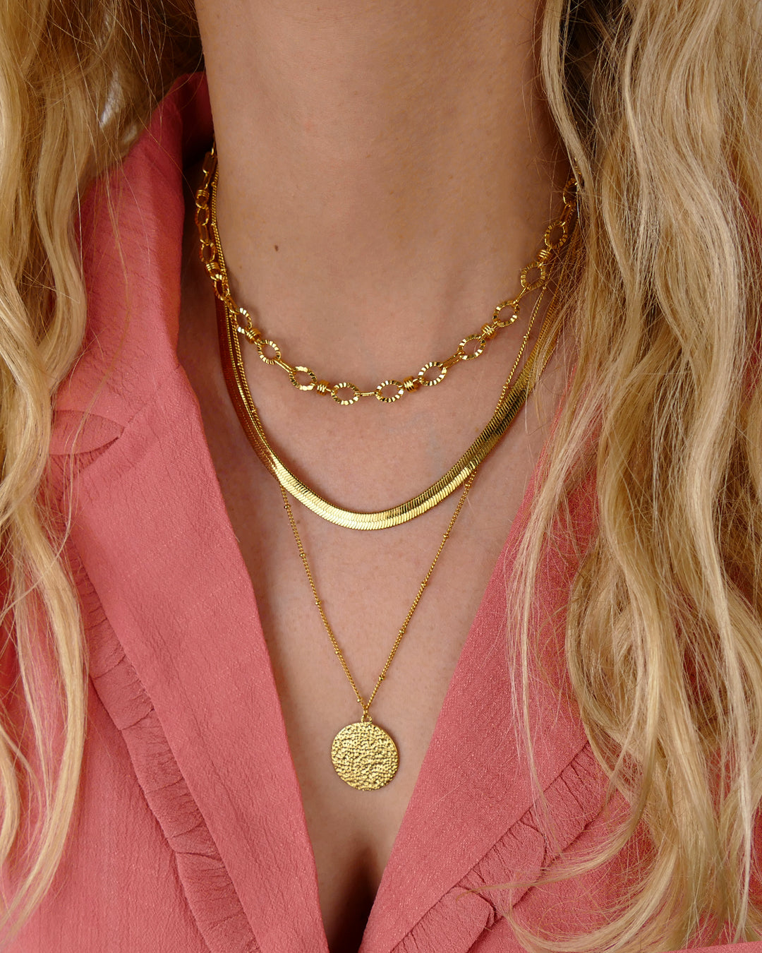 Collier SNAKE - Doré