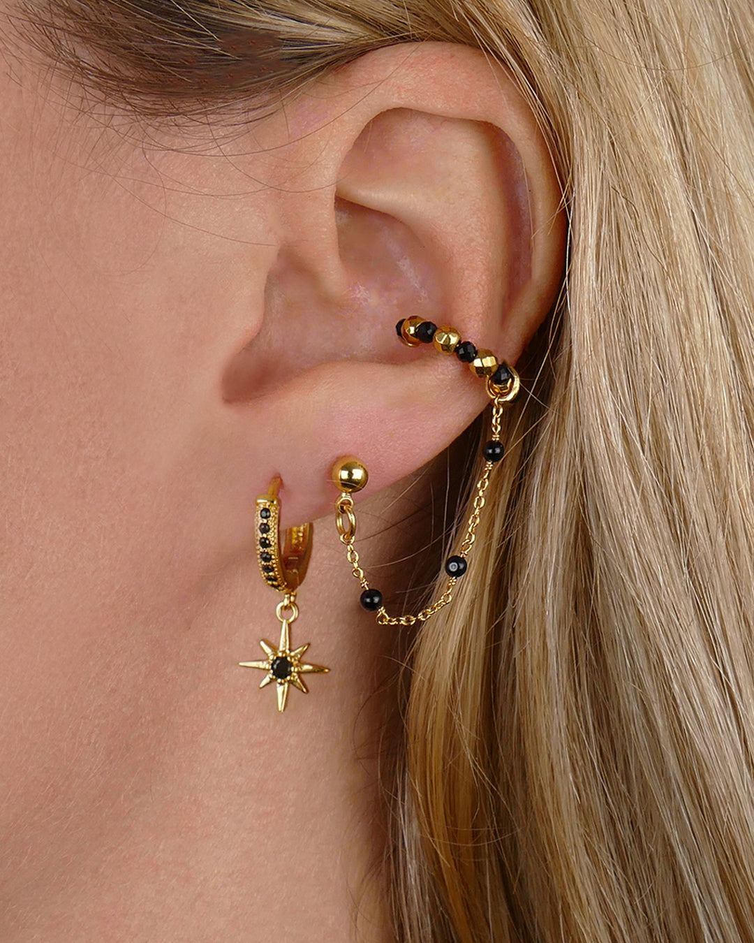 Earcuff + Clou SOLAL - Noir