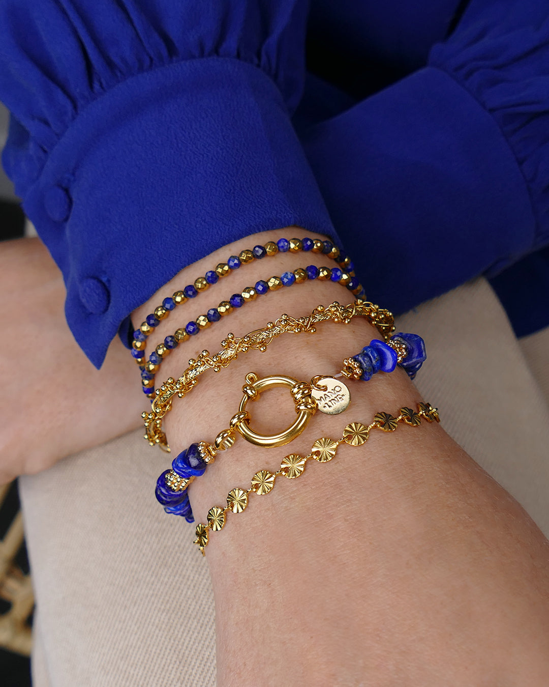 Bracelet TIAMO - Bleu Doré
