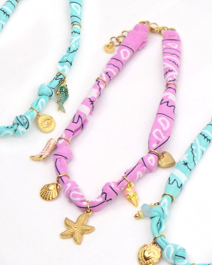 Collier Bandana - Rose