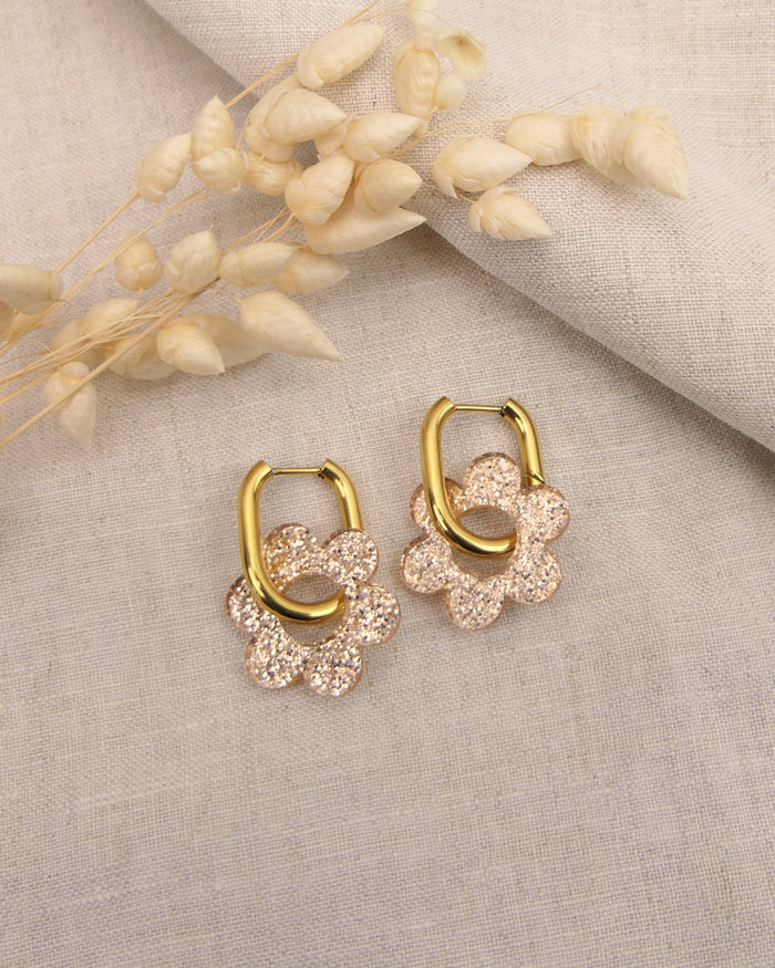 Boucles d'oreilles BINTOU - Glitter Doré