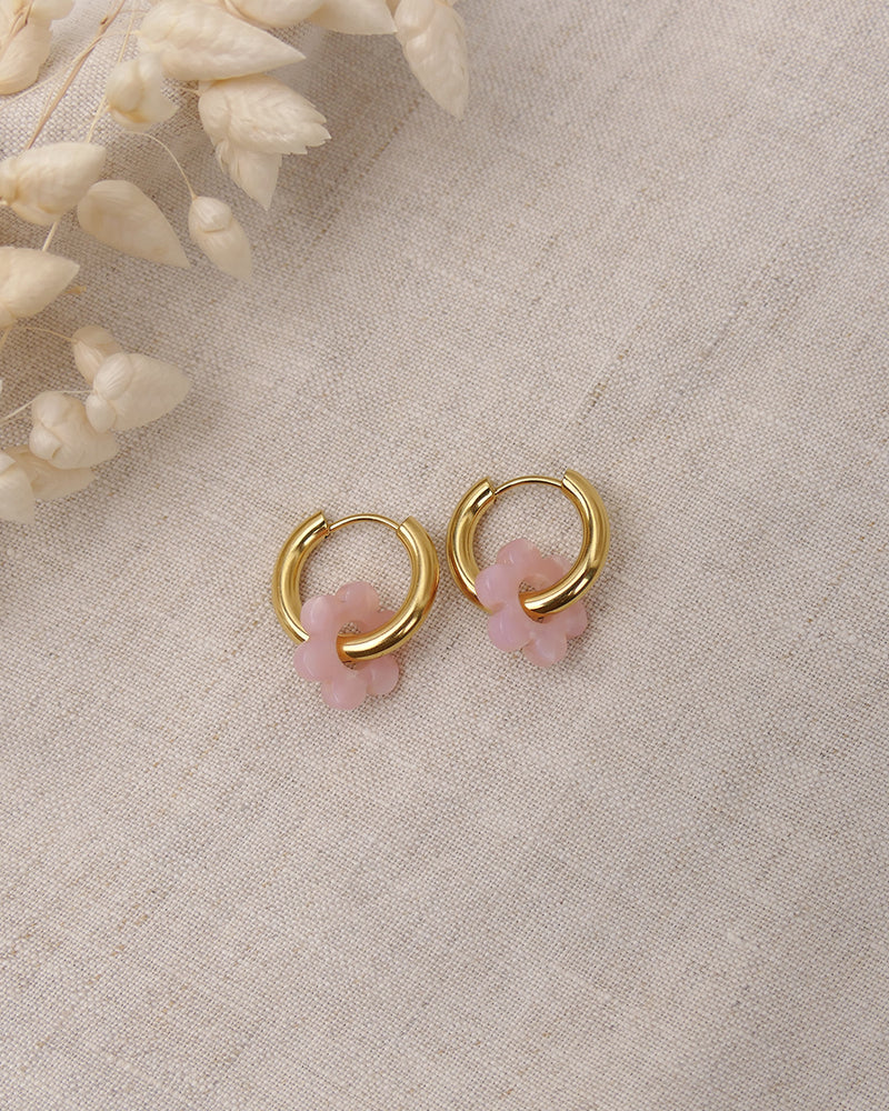 Boucles d'oreilles CAMÉLIA - Rose