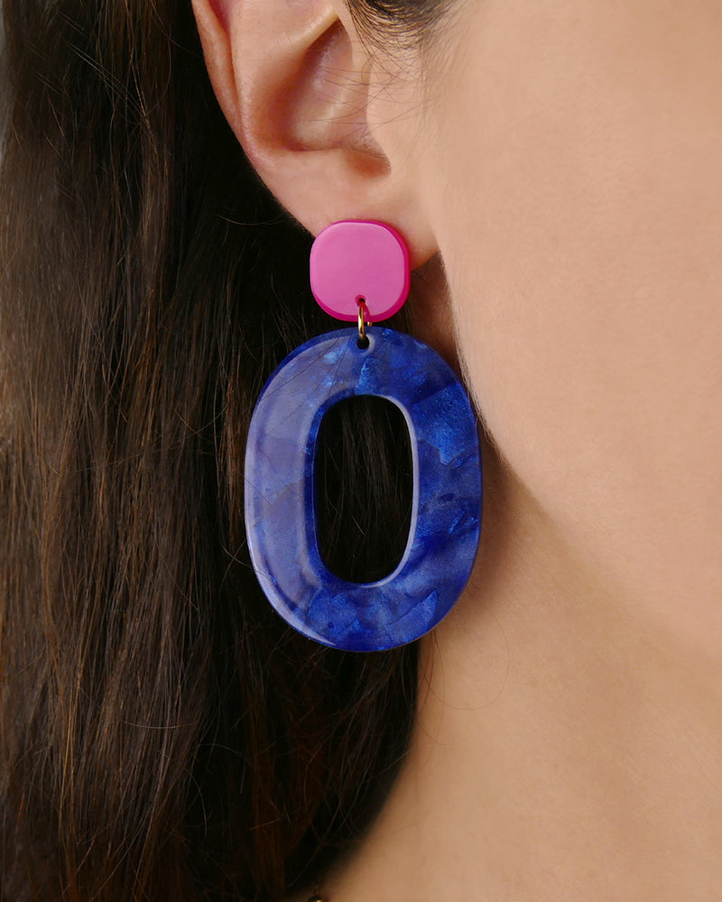 Boucles d'oreilles HOLY - Bleu