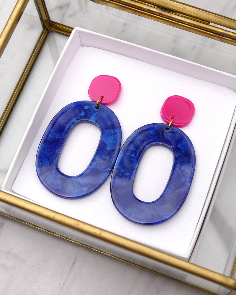 Boucles d'oreilles HOLY - Bleu