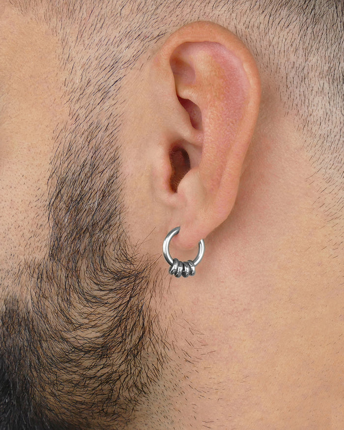 Boucle HOOP Anneaux Homme - Argenté
