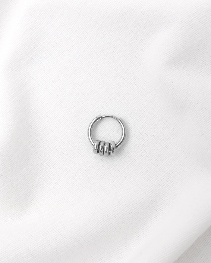 Boucle HOOP Anneaux Homme - Argenté