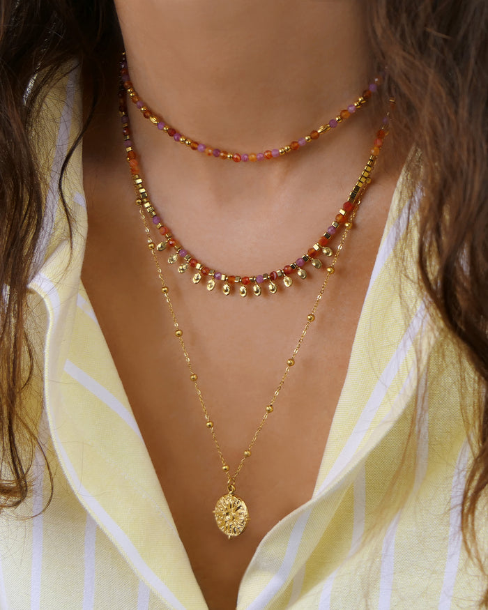 Collier Choker IGUA - Orange Doré