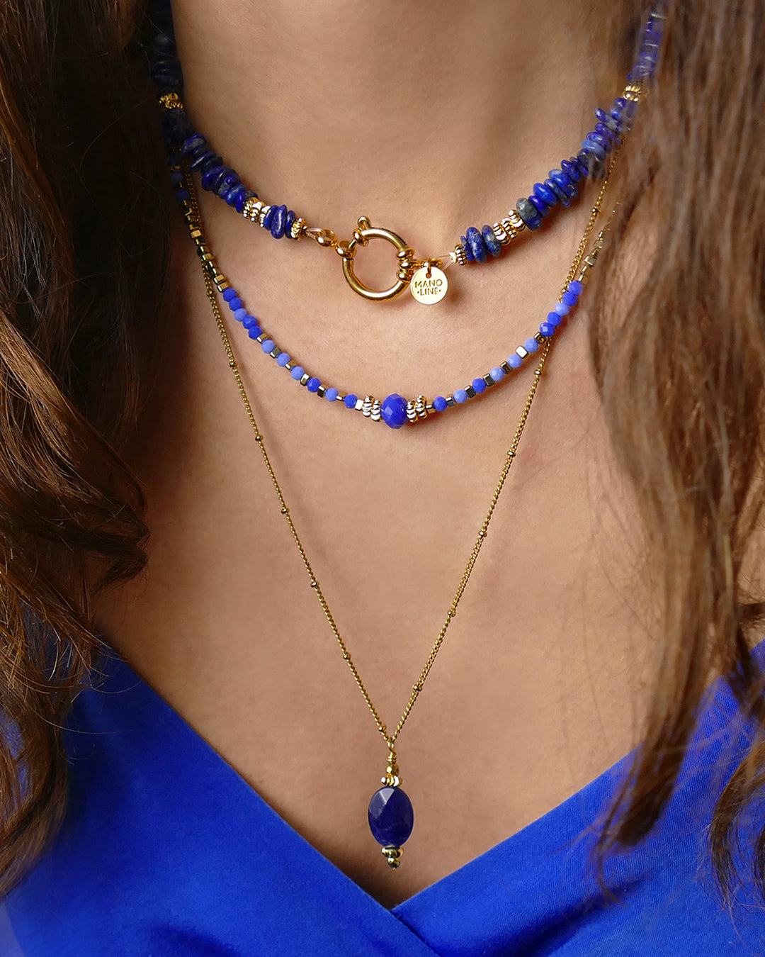 Collier INDIRA - Bleu