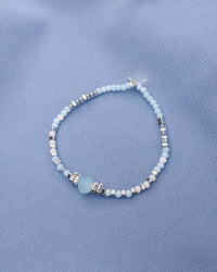 Bracelet INDIRA - Bleu Ciel Argenté