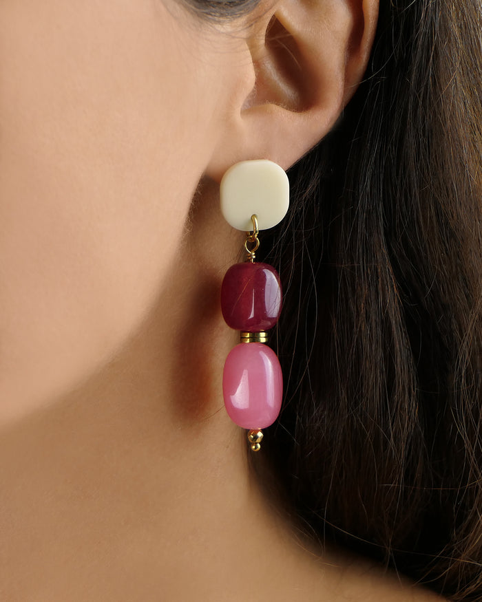 Boucles d'oreilles KALINDA - Prune