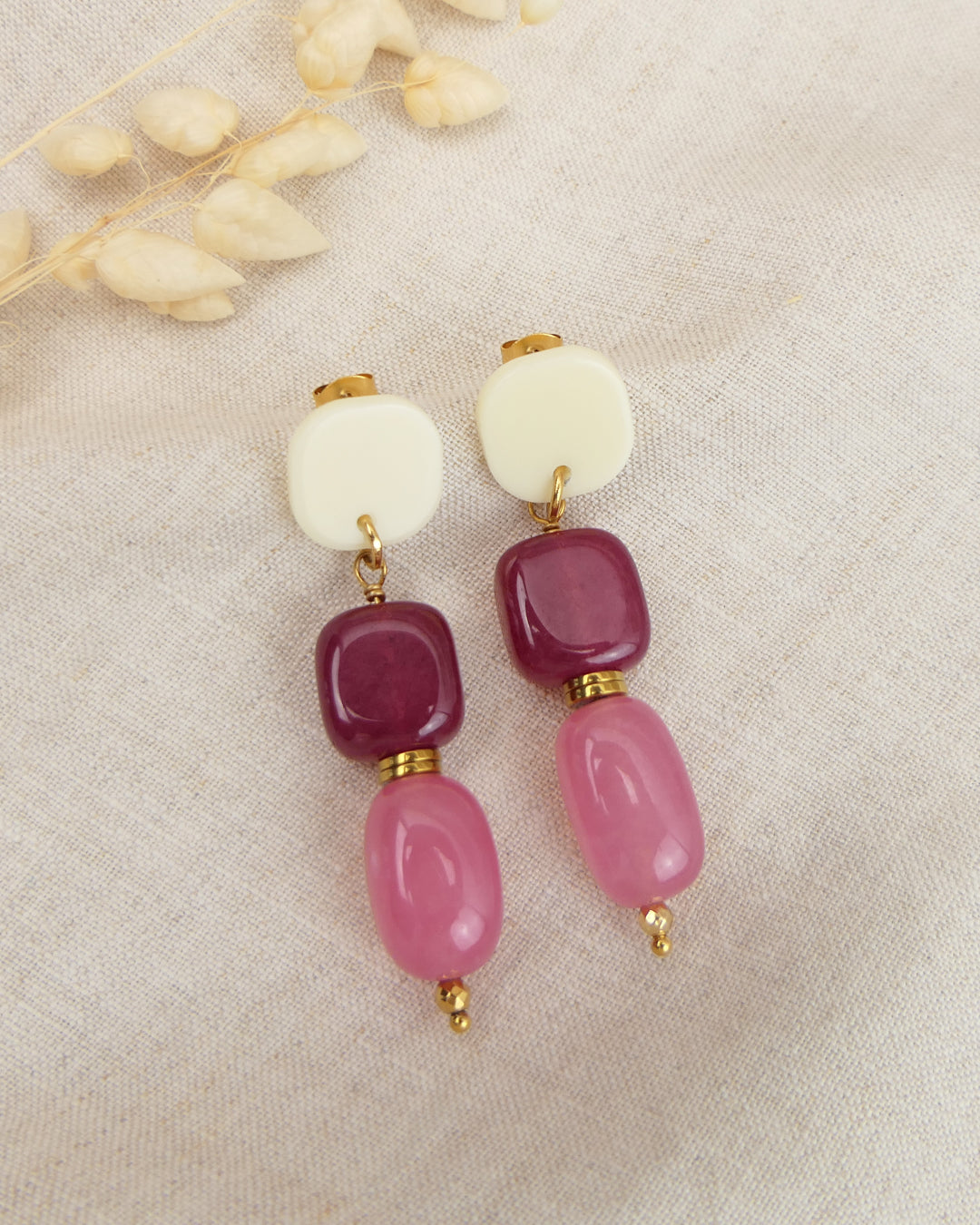 Boucles d'oreilles KALINDA - Prune