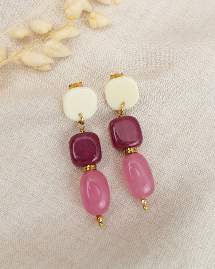 Boucles d'oreilles KALINDA - Prune